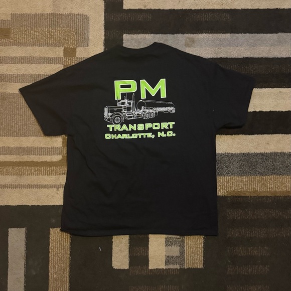 Black and Green Gildan Trucker Shirt - Picture 2 of 3